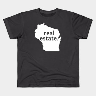 Wisconsin State Real Estate Kids T-Shirt